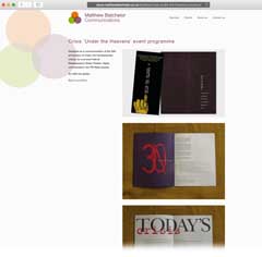 Example of a portfolio page on a website